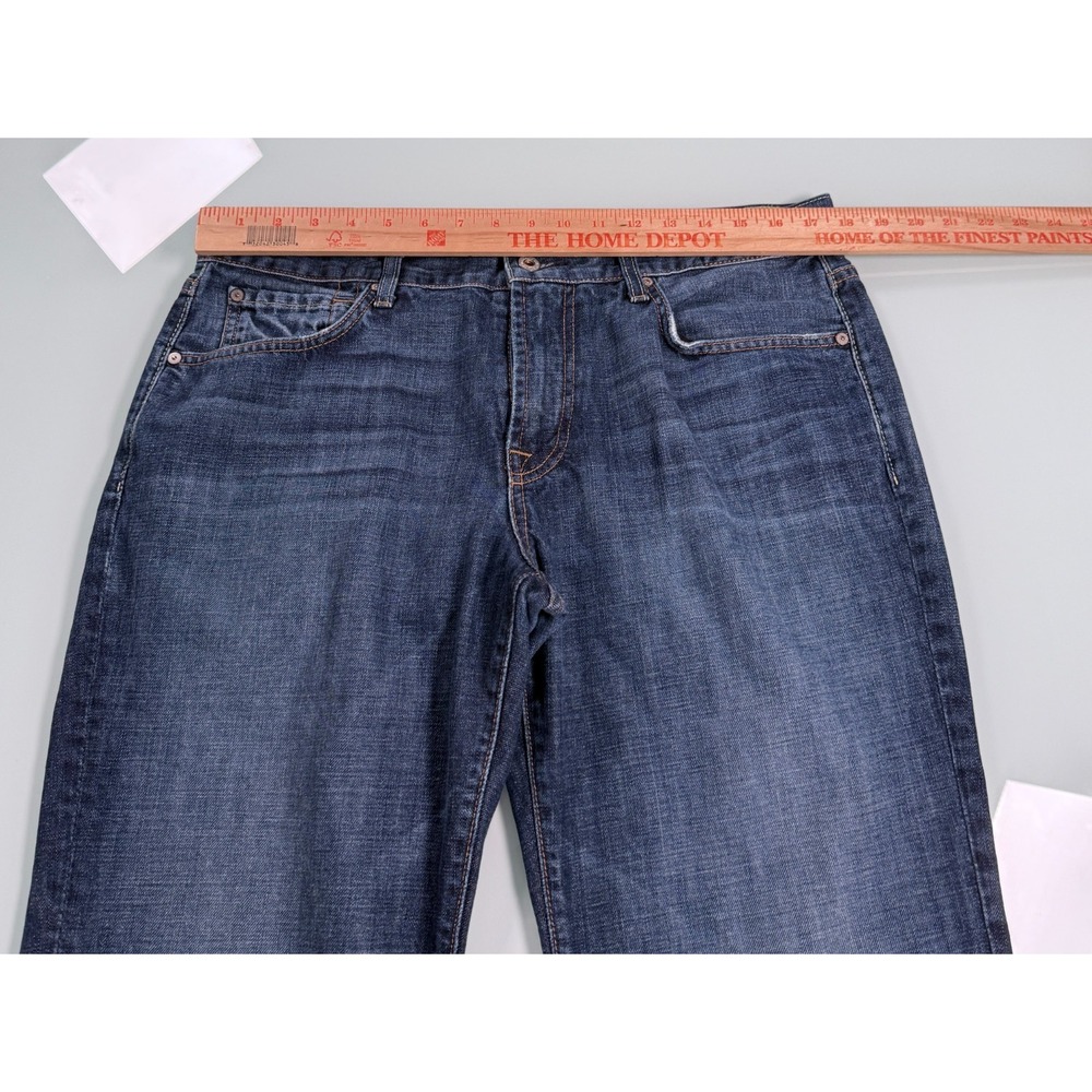 7 For All Mankind Carsen Jeans Mens 36x32 Striaght Leg Blue Denim USA 7FAM - Picture 14 of 16